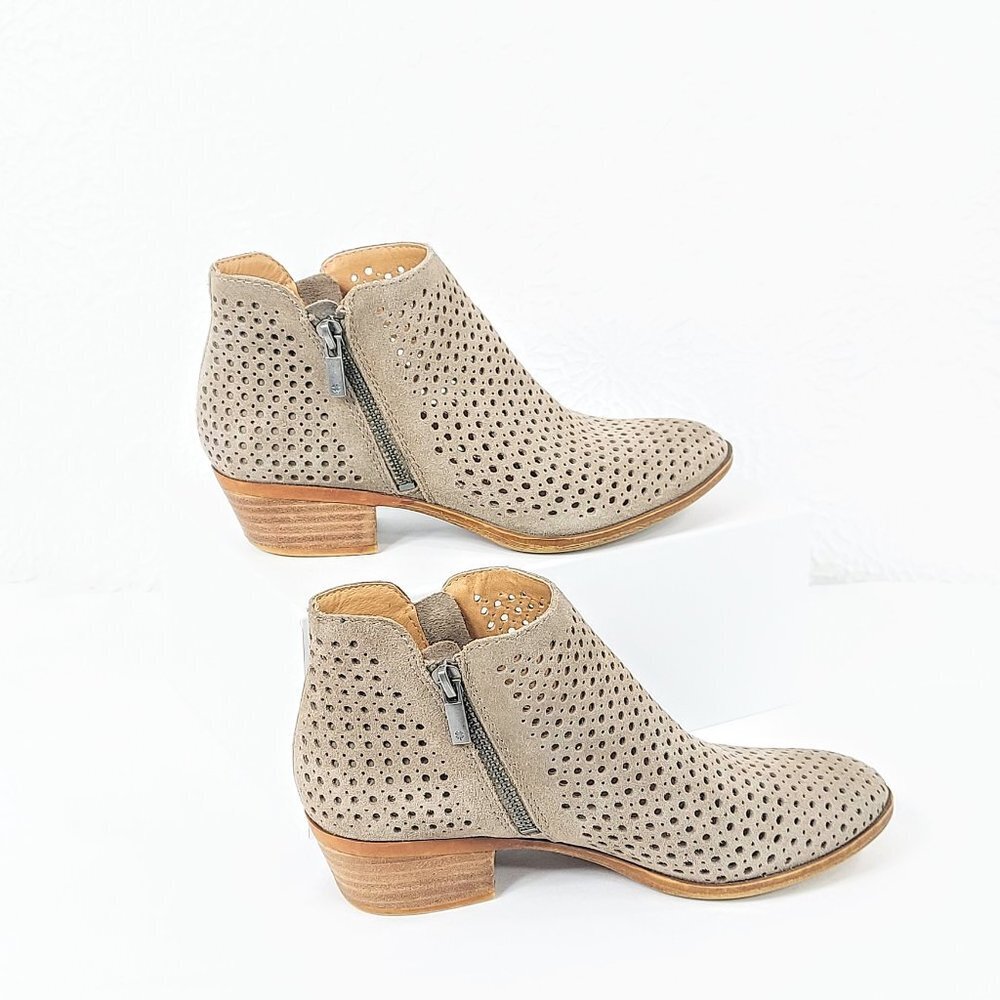 Lucky Brand Bayley2 Suede Perforated Ankle Bootie - Picture 4 of 7